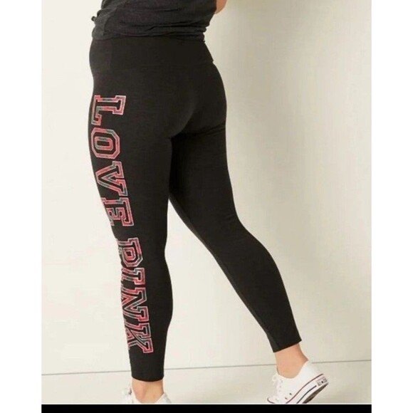 VS PINK outfit leggings CAMPUS TEE PLAID shine XL - Picture 8 of 10